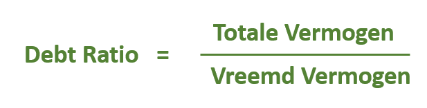 financien financiele ratio's debt ratio formule
